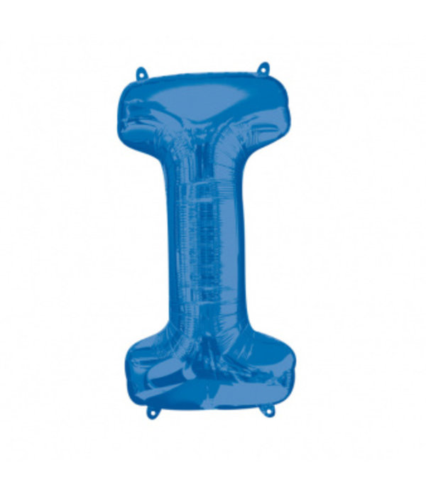 Folieballon Blauwe Letter 'I' - Groot