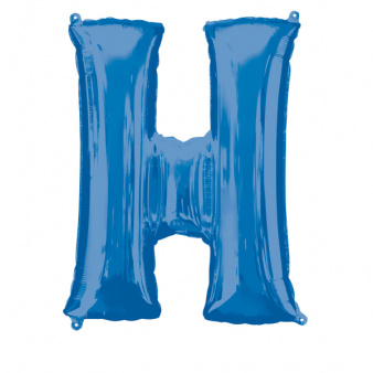 Folieballon Blauwe Letter &apos;H&apos; - Groot