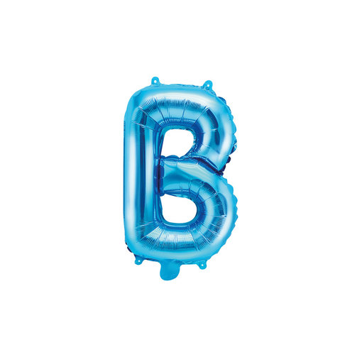 Folieballon Licht Blauw Letter 'B' - 35cm
