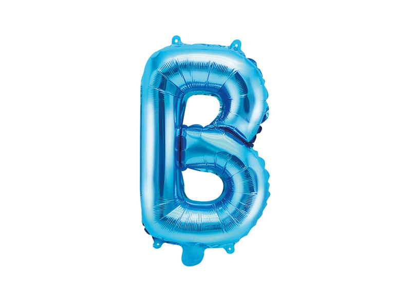 Folieballon Licht Blauw Letter &apos;B&apos; - 35cm