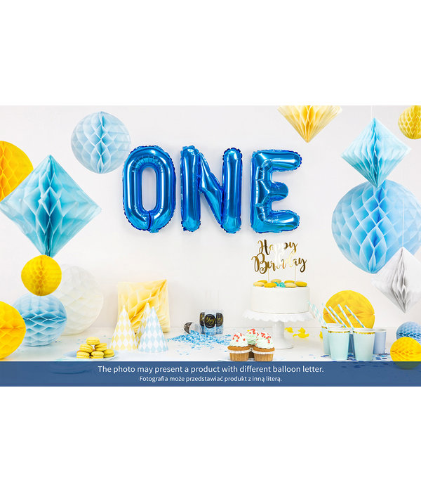 Folieballon Licht Blauw Letter 'B' - 35cm