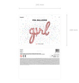 Folieballon 'Girl' Rose Goud - 77 x 70cm