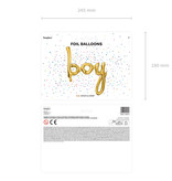 Folieballon 'Boy' Goud - 63 x 74cm