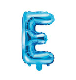 Folieballon Licht Blauw Letter 'E' - 35cm