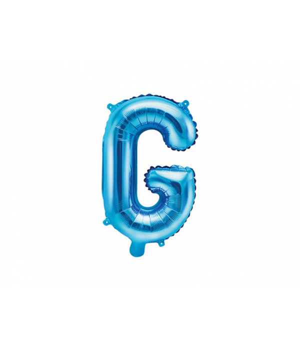 Folieballon Licht Blauw Letter 'G' - 35cm