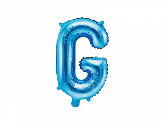 Folieballon Licht Blauw Letter &apos;G&apos; - 35cm afbeelding