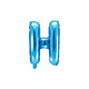 Folieballon Licht Blauw Letter 'H' - 35cm