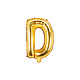 Folieballon Goud Letter 'D' - 35cm