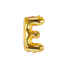 Folieballon Goud Letter 'E' - 35cm