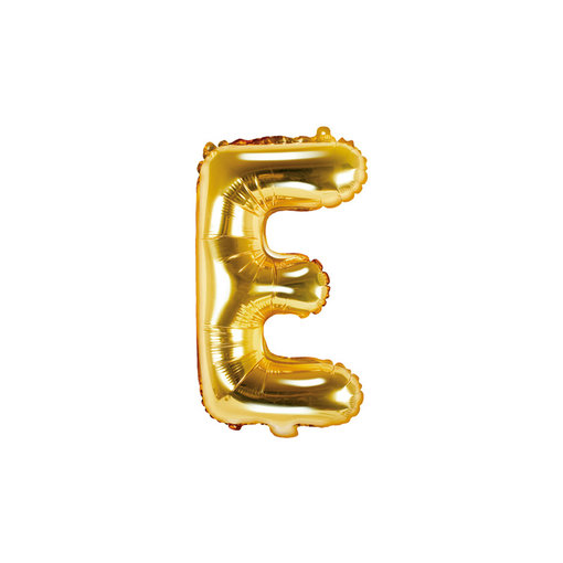 Folieballon Goud Letter 'E' - 35cm