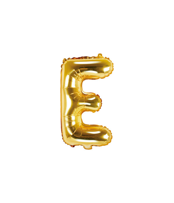 Folieballon Goud Letter 'E' - 35cm