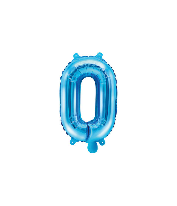 Folieballon Licht Blauw Letter 'O' - 35cm