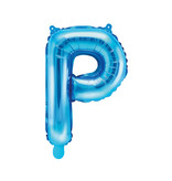 Folieballon Licht Blauw Letter 'P' - 35cm