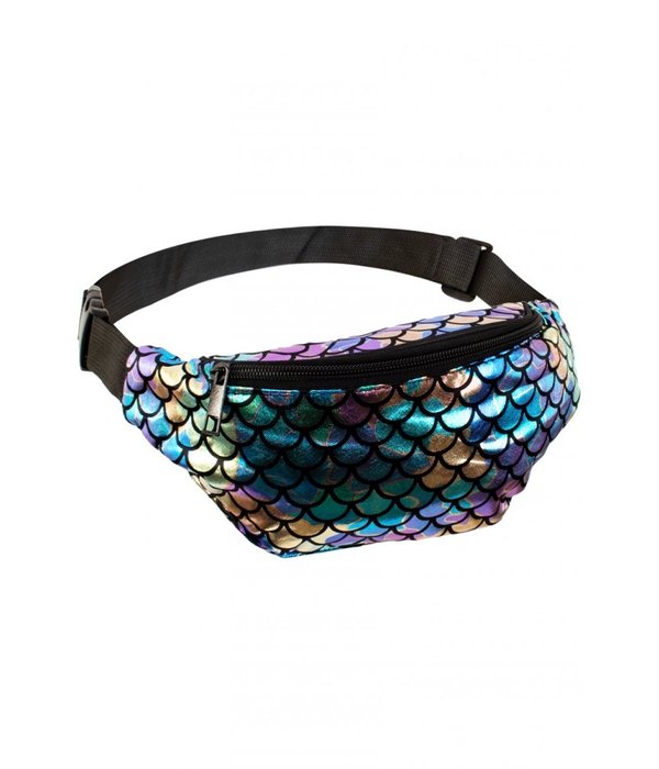 Heuptasje schubben metallic multikleur