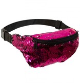 Heuptasje roze pailletten