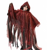 Griezelige Halloween cape kind rood