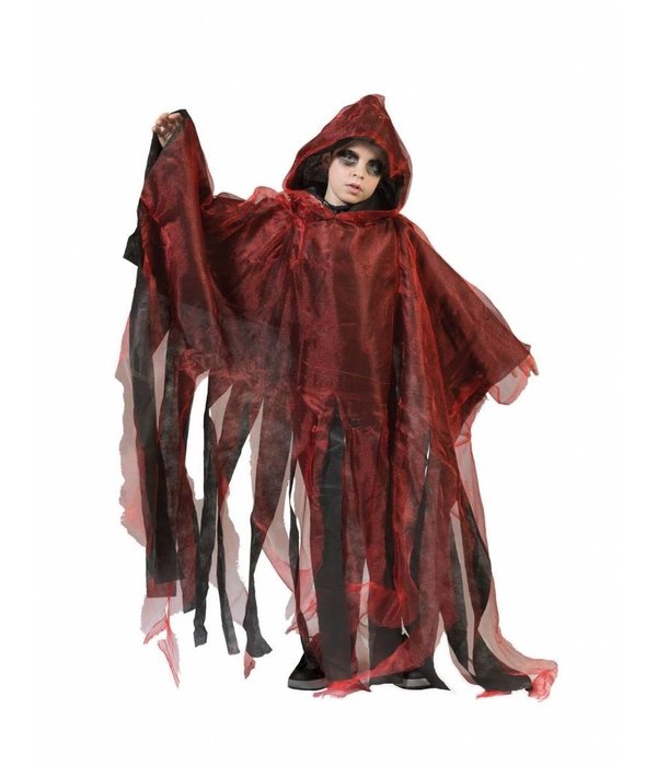Griezelige Halloween cape kind rood
