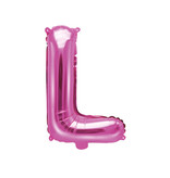 Folieballon Letter 'L' Donker Roze - 35cm