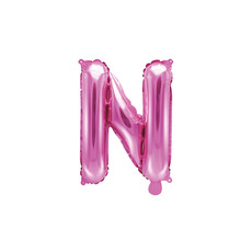 Folieballon Letter 'N' Donker Roze - 35cm