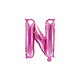 Folieballon Letter 'N' Donker Roze - 35cm
