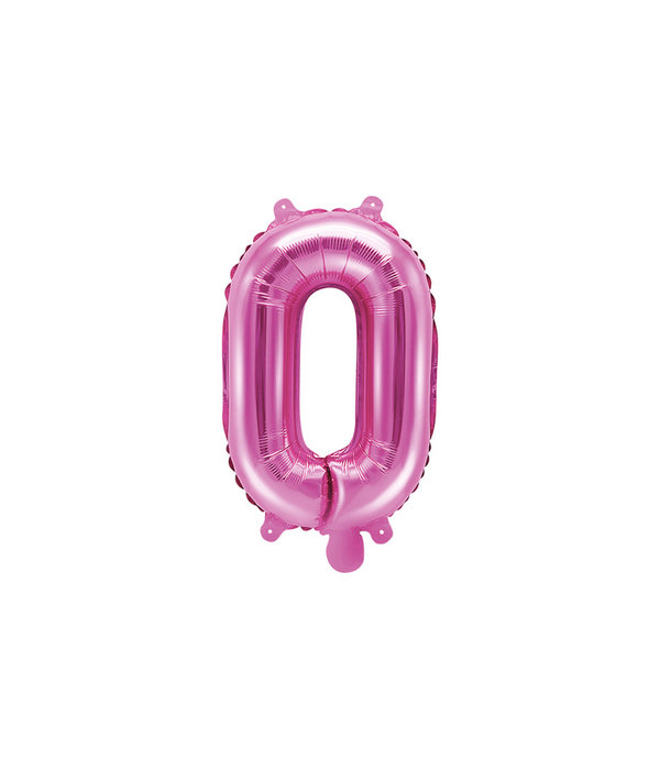 Folieballon Letter 'O' Donker Roze - 35cm