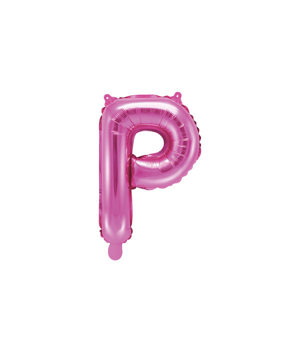 Folieballon Letter 'P' Donker Roze - 35cm