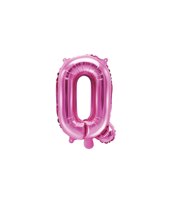 Folieballon Letter 'Q' Donker Roze - 35cm