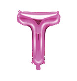 Folieballon Letter 'T' Donker Roze - 35cm