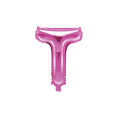Folieballon Letter 'T' Donker Roze - 35cm
