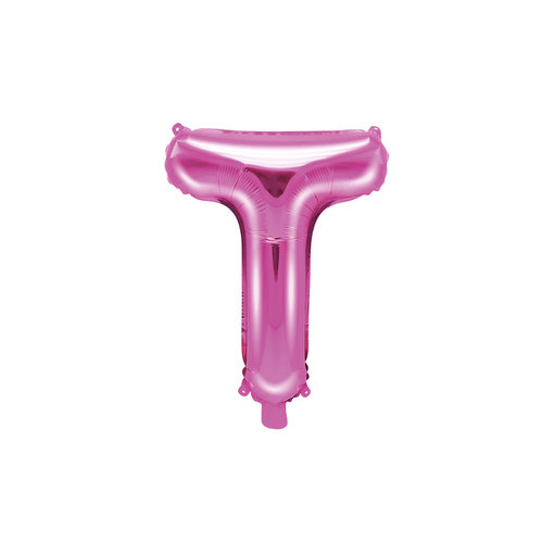 Folieballon Letter 'T' Donker Roze - 35cm