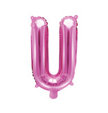 Folieballon Letter 'U' Donker Roze - 35cm