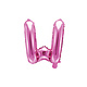 Folieballon Letter 'W' Donker Roze - 35cm