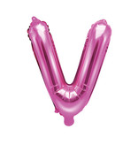Folieballon Letter 'V' Donker Roze - 35cm