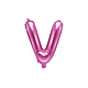 Folieballon Letter 'V' Donker Roze - 35cm
