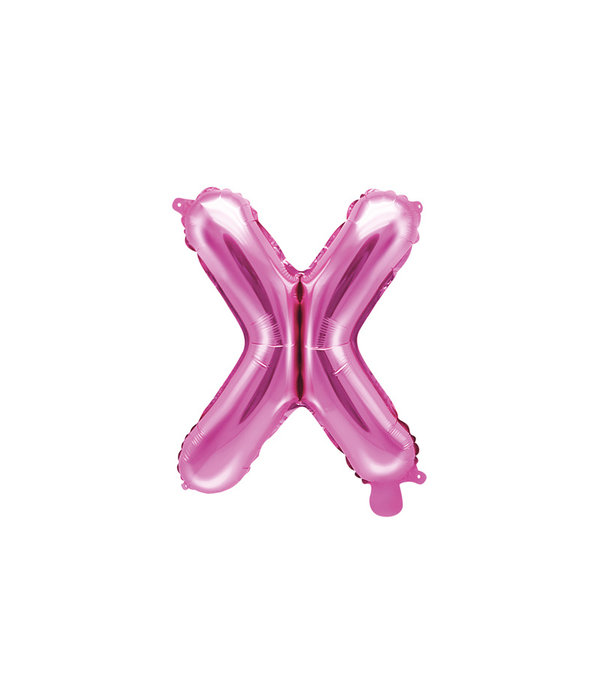 Folieballon Letter 'X' Donker Roze - 35cm