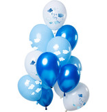 Ballonnen 'It's  a Boy' Blauw Premium - 12 Stuks
