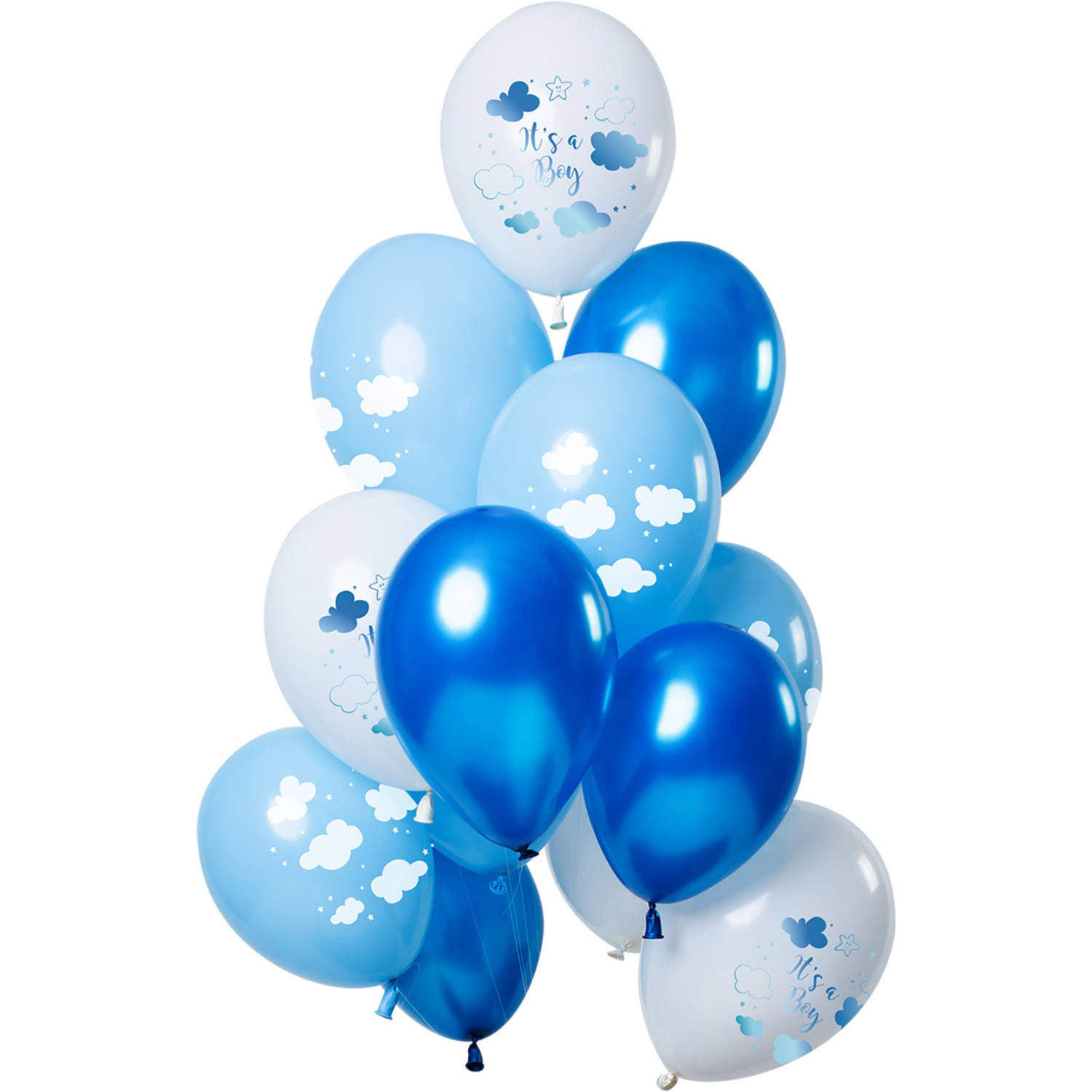 Ballonnen &apos;It&apos;s a Boy&apos; Blauw Premium - 12 Stuks