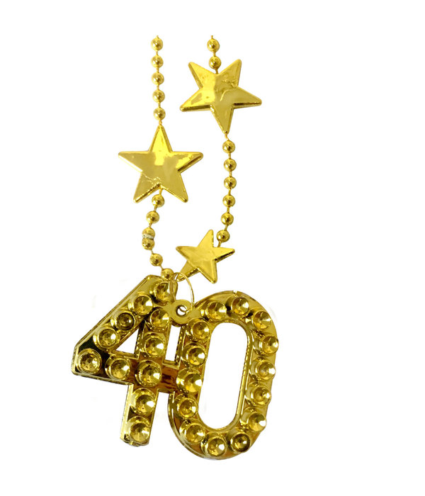 Goudkleurige Ketting Ster 40 Jaar