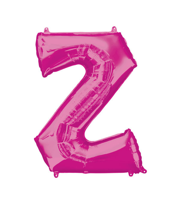 Folieballon Roze Letter 'Z' 83 cm