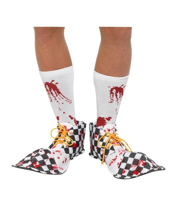 Horror Clown Schoencovers Zwart/Wit