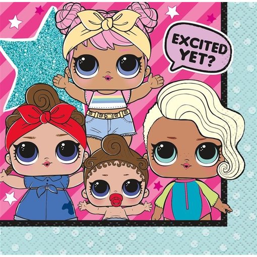 Servetten L.O.L Surprise - 16 Stuks