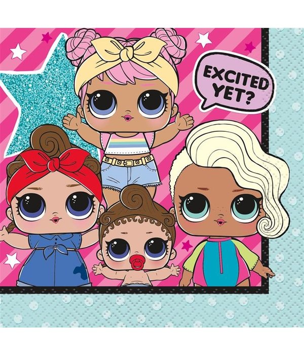 Servetten L.O.L Surprise - 16 Stuks