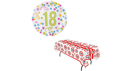 Tafeldecoratie 18 jaar