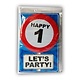 Happy Age Kaart - 1 jaar - Let's Party