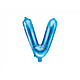 Folieballon Licht Blauw Letter 'V' - 35cm