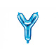 Folieballon Licht Blauw Letter 'Y' - 35cm