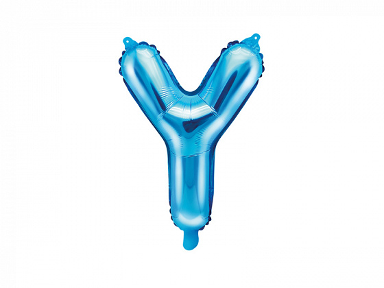 Folieballon Licht Blauw Letter &apos;Y&apos; - 35cm