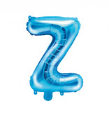 Folieballon Licht Blauw Letter 'Z' - 35cm