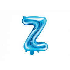 Folieballon Licht Blauw Letter 'Z' - 35cm