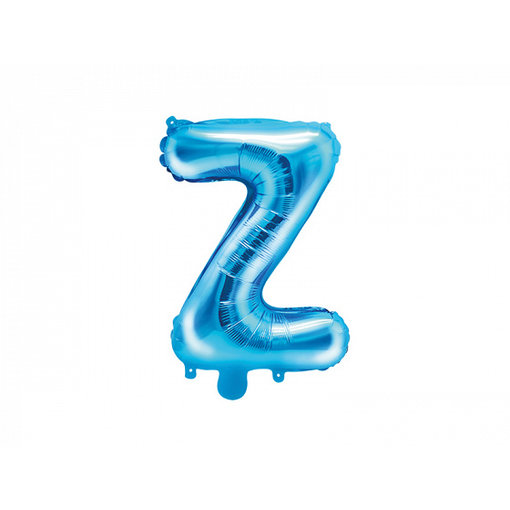 Folieballon Licht Blauw Letter 'Z' - 35cm